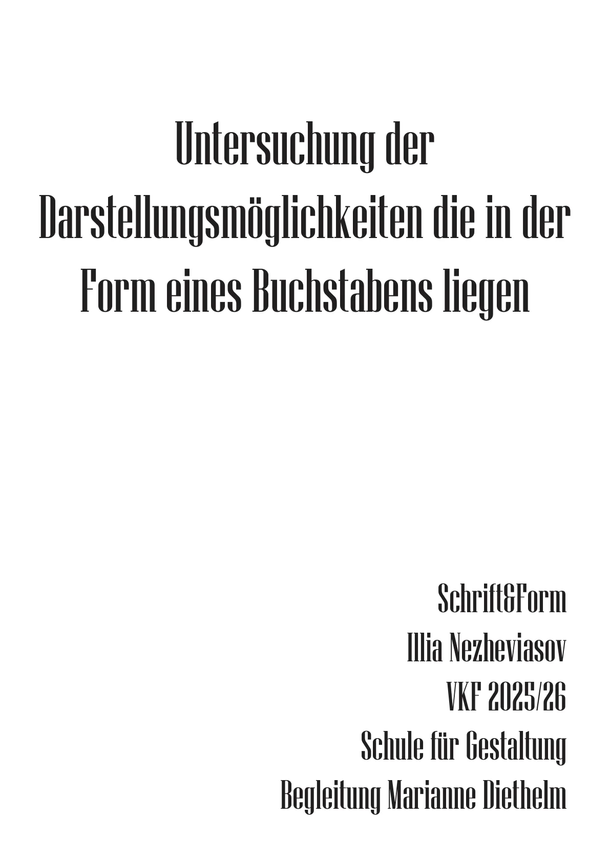 Schrift & Form – Buchstabenformen